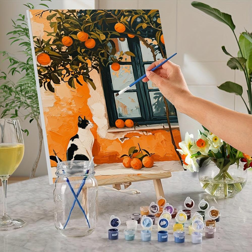 🎨 Crie Sua Obra-Prima: Kit de Pintura DIY - Arte Relaxante para Decorar Seu Lar 🏡 - Gato - Velaro