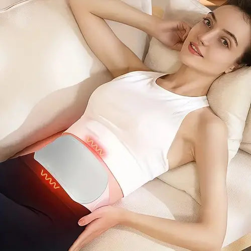 🔥 Cinta Térmica Portátil para Conforto Menstrual | 3 Níveis de Aquecimento + 4 Modos de Massagem 💆‍♀️ - Velaro