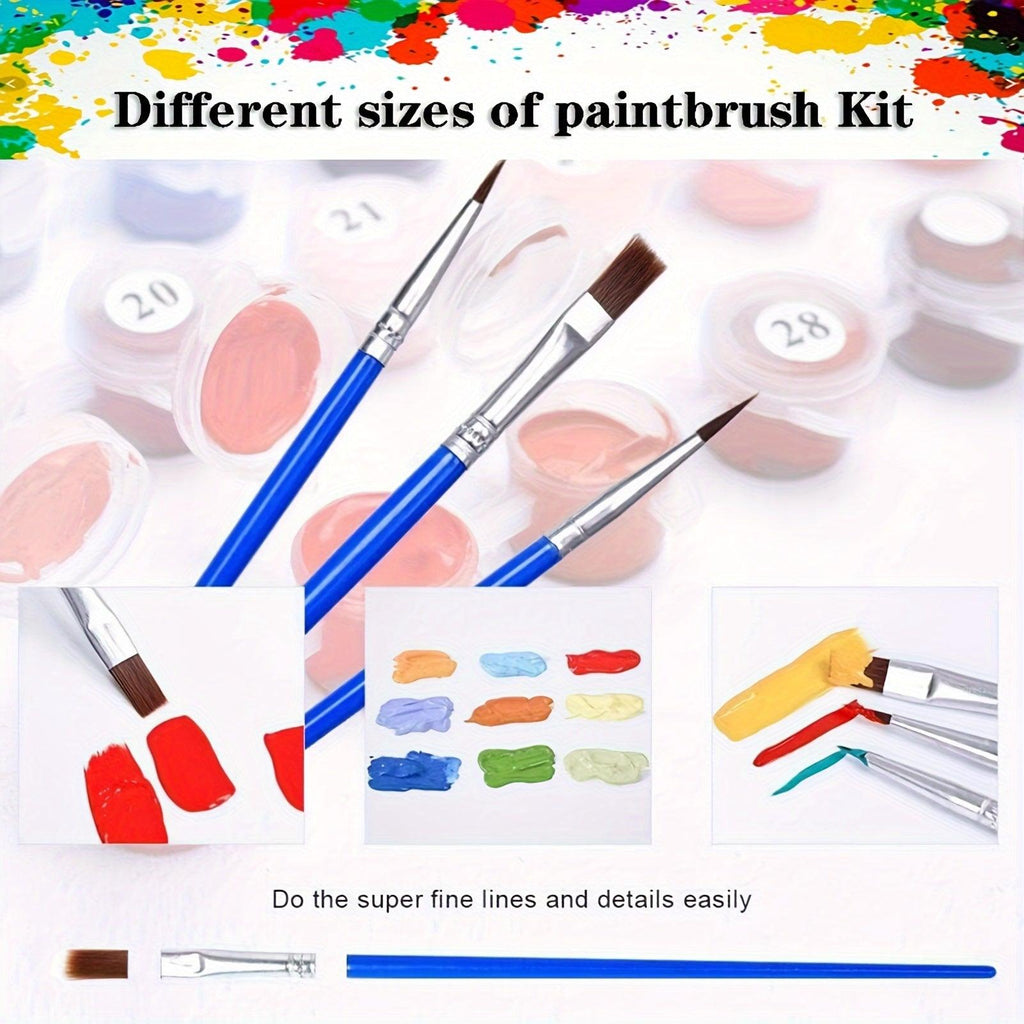 🎨 Crie Sua Obra-Prima: Kit de Pintura DIY - Arte Relaxante para Decorar Seu Lar 🏡 - 6 paisagens - Velaro