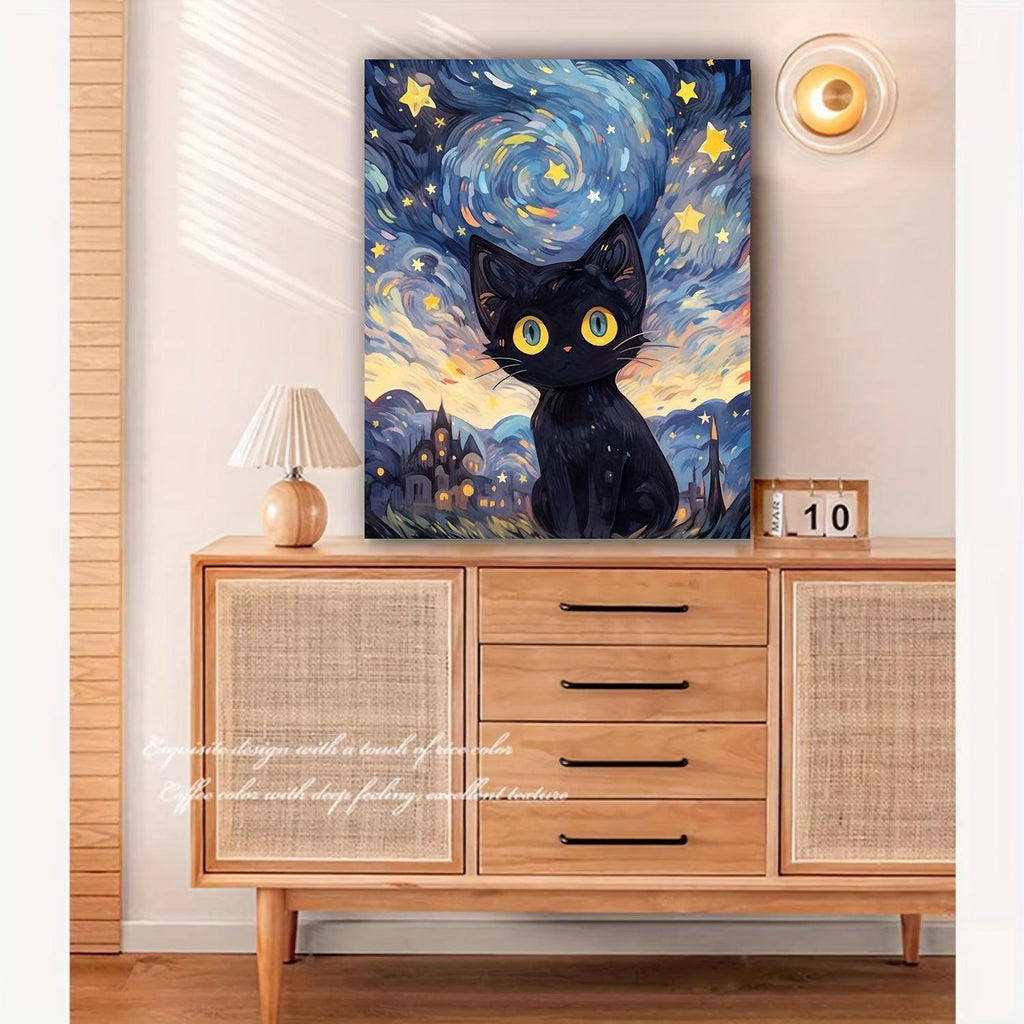 🎨 Crie Sua Obra-Prima: Kit de Pintura DIY - Arte Relaxante para Decorar Seu Lar 🏡 - Gato² - Velaro