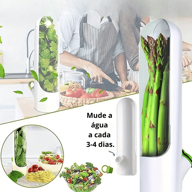 VelaroFresh™ - Mantenha Seus Vegetais e Ervas Frescos por Até 3 Semanas!