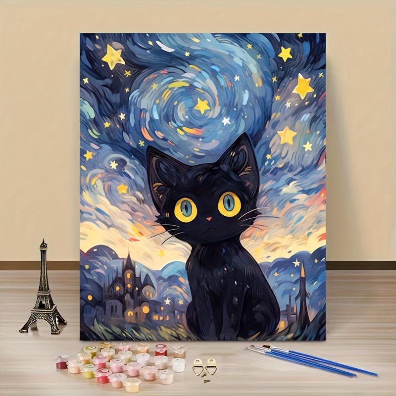 🎨 Crie Sua Obra-Prima: Kit de Pintura DIY - Arte Relaxante para Decorar Seu Lar 🏡 - Gato² - Velaro