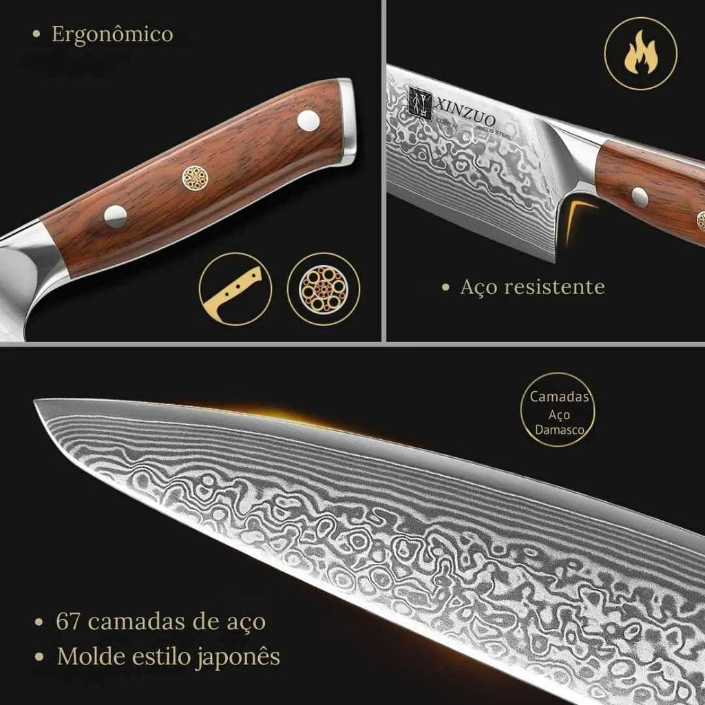 Cuchillo para barbacoa de acero damasco Velaro™